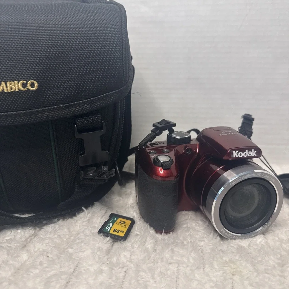 KODAK PIXPRO AZ401 Digital Camera 16MP 40X Zoom HD 720p  Ambico Bag SD Card RED